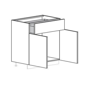 Bas 2 portes, 1 tiroir